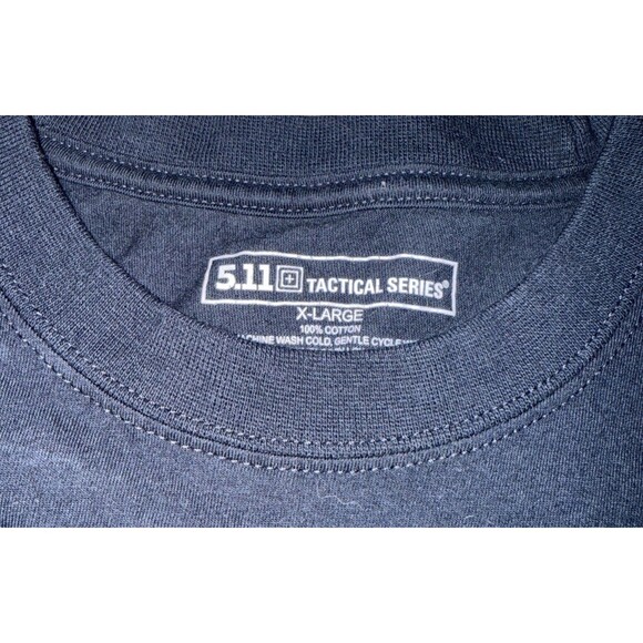 5.11 TACTICAL Mens Navy Blue T-Shirt Crew Neck Tee sz XL Large Casual Outdoors - Picture 2 of 3